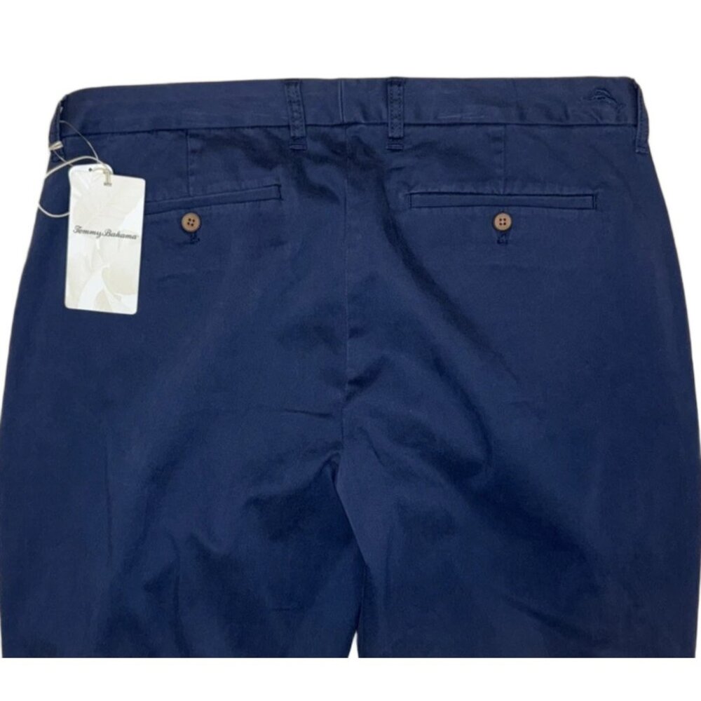Tommy Bahama Boracay Flat Front Chino Pants Mens 32 x 32 Maritime Navy Blue - Picture 7 of 12